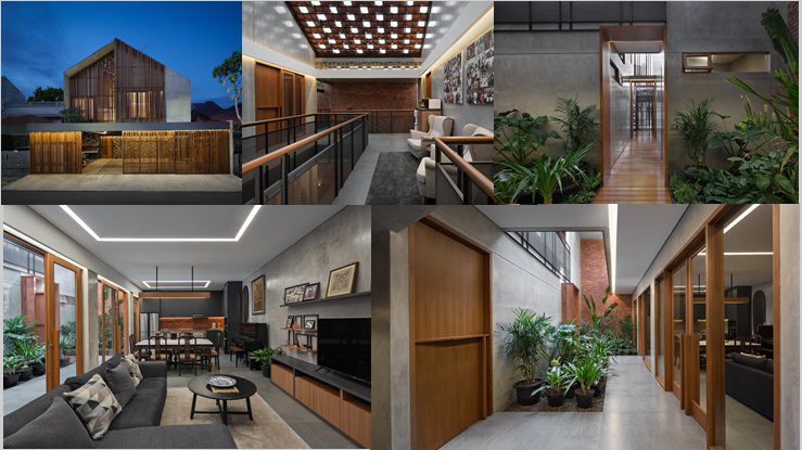Kombinasi Bata, Kayu dan Beton Untuk Gaya Desain Rumah Industrial Minimalis Yang Super Menawan